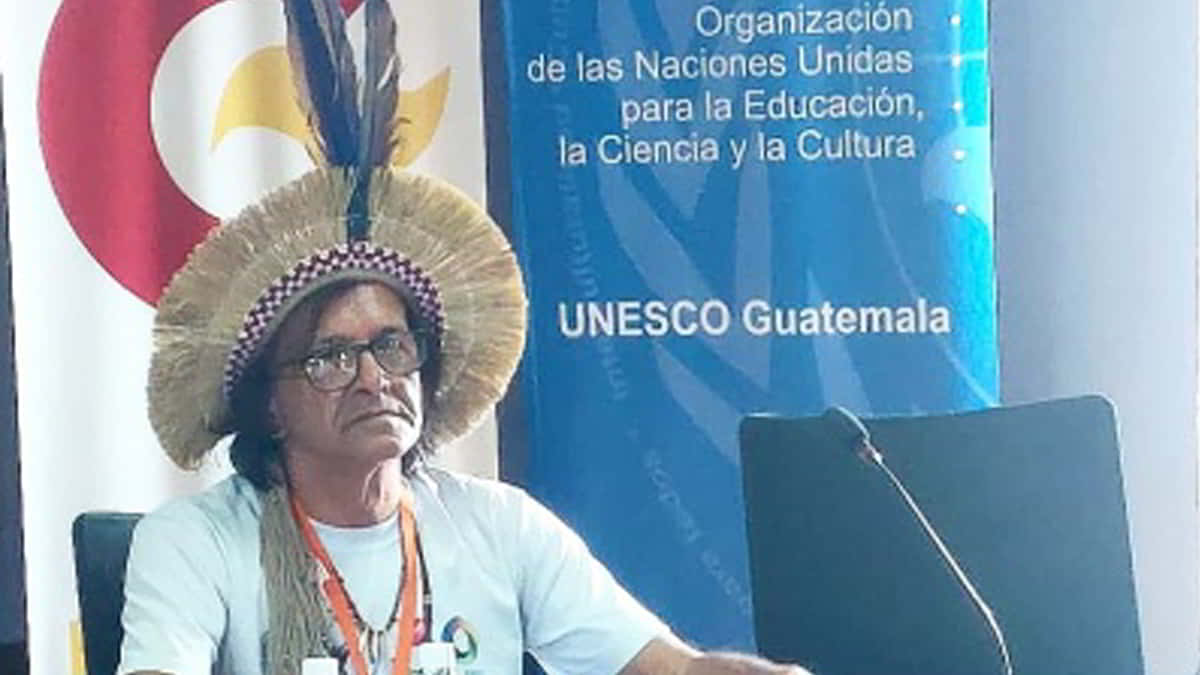 Waldo da Mata no fórum da Unesco na Guatemala